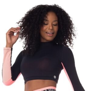 Sudadera Negra con Rosado Vestem