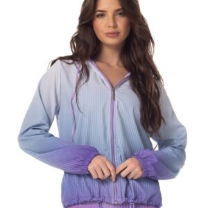 Conjunto Deportivo Vestem: Leggins + Chaqueta en Morado Difuminado
